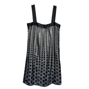 White House Black Market WHBM Dress Women 4 Overlay Polka Dot Sheer Coquette‎